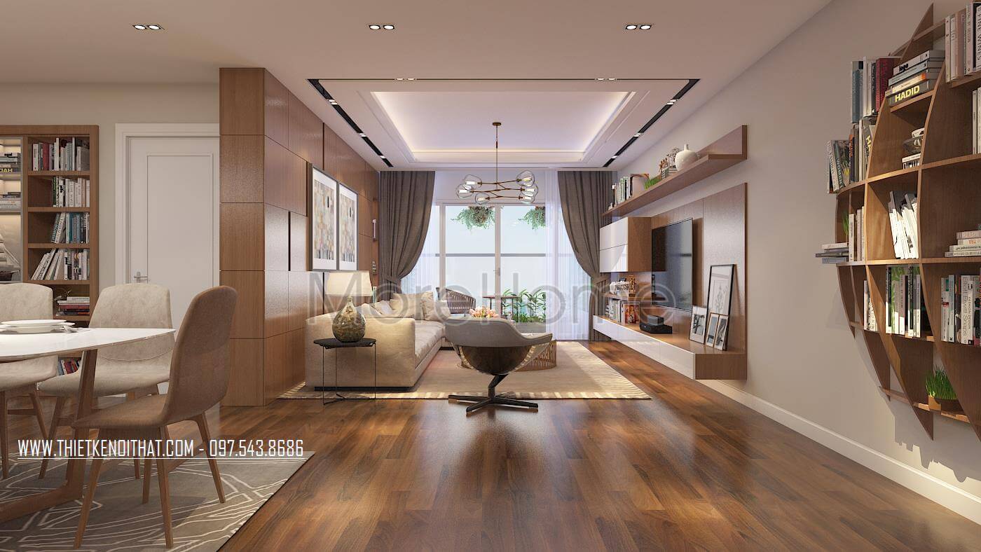 Thiết kế nội thất căn hộ chung cư mandarin cao cấp